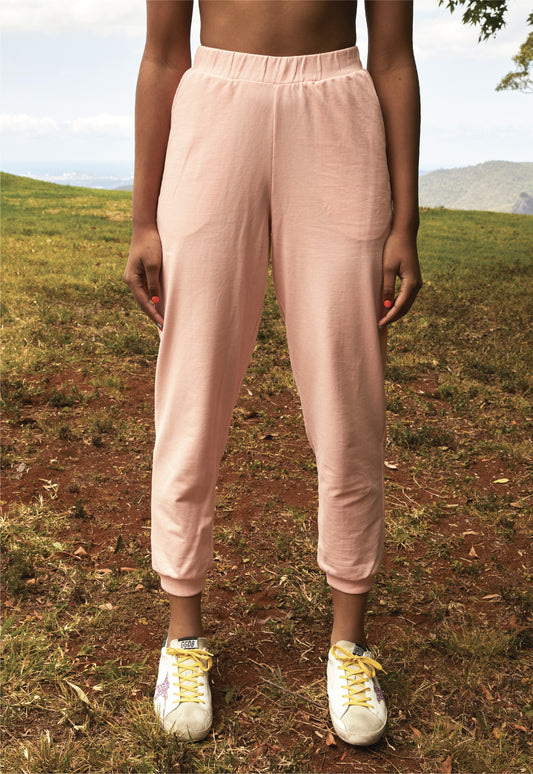 Organic Cotton Sweatpants - Laguna Pink
