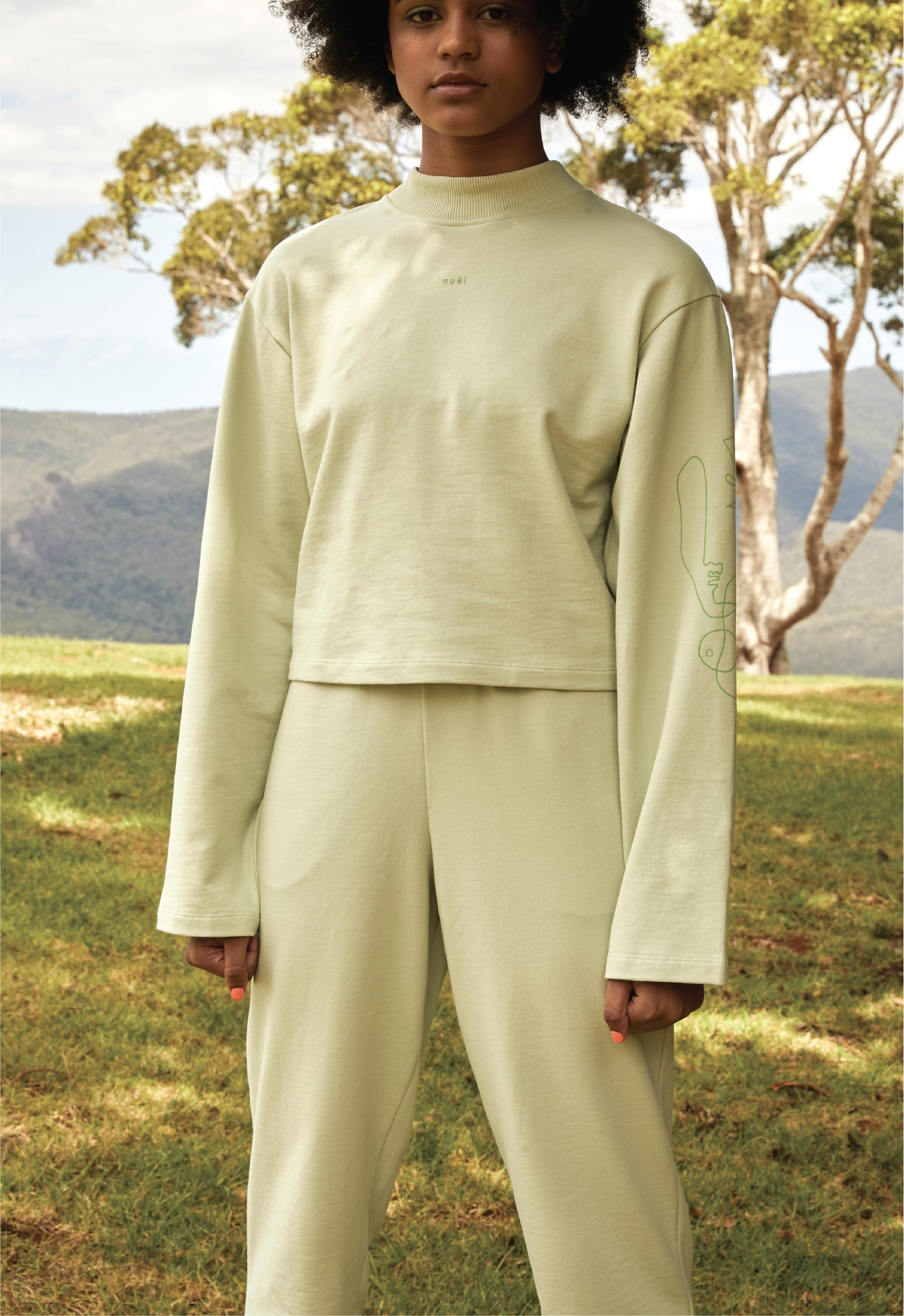 Organic Cotton Long Sleeve Shirt - Eucalyptus Green