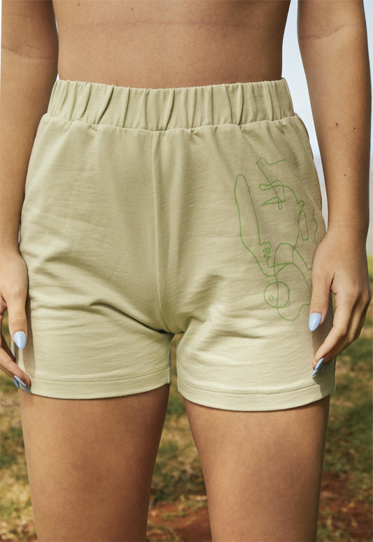 Organic Cotton Shorts - Eucalyptus Green