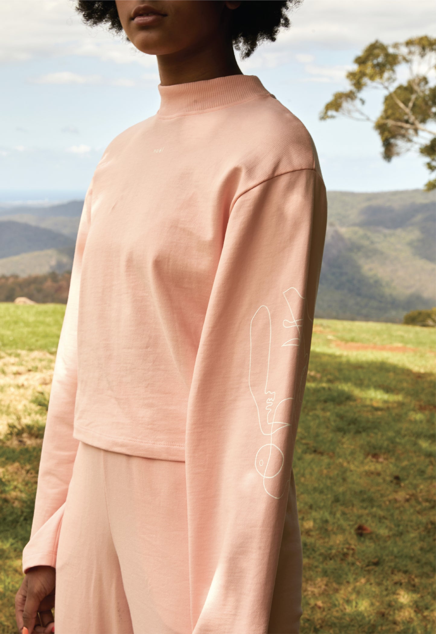 Organic Cotton Long Sleeve Shirt - Laguna Pink