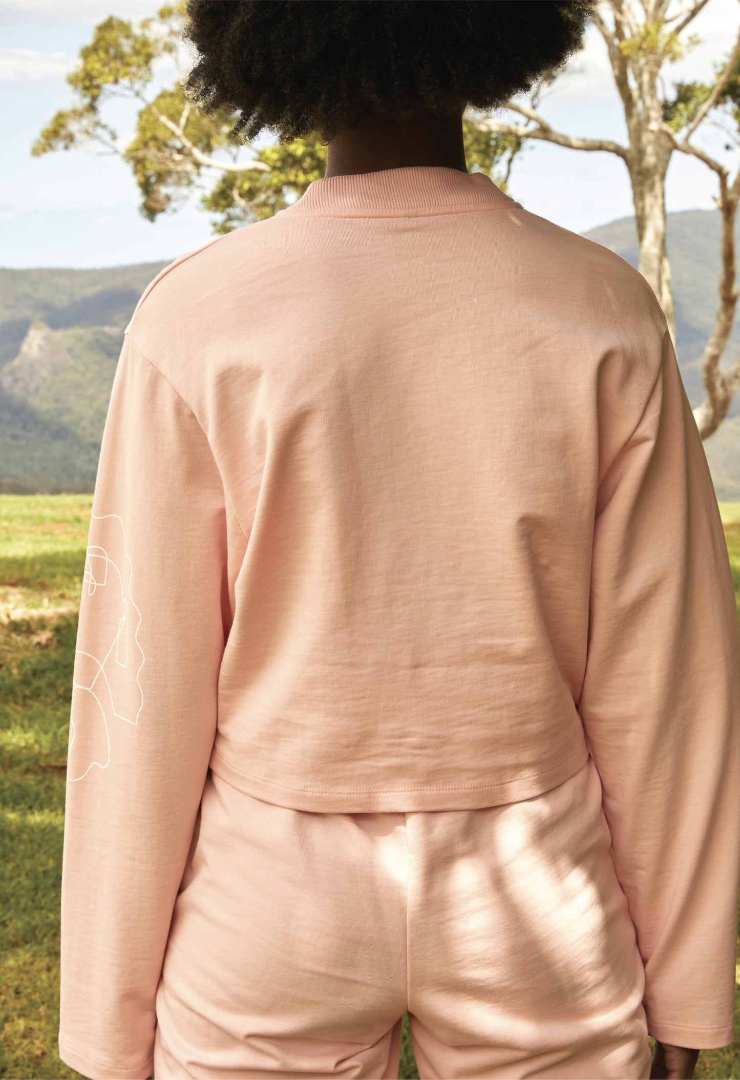 Organic Cotton Long Sleeve Shirt - Laguna Pink